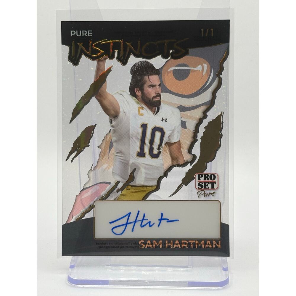 2024 Leaf Pro Set Pure Instincts Sam Hartman Gold Acetate Stardust Auto 1/1 SSP